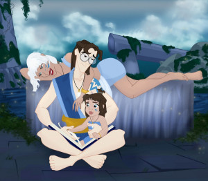Childhood Animated Movie Heroines Disney/Non Families by: Grodansnagel