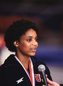 First Elite Black Female American gymnast Diane Durham