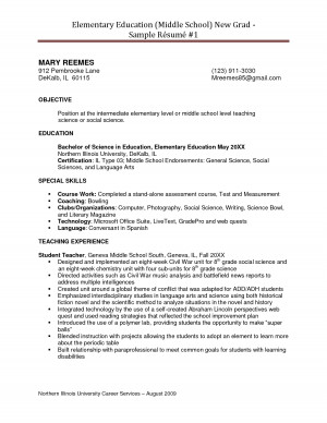 Elementary Teacher Resume