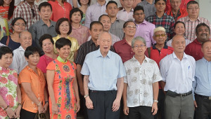 Former prime minister Lee Kuan Yew attended an annual Chinese New Year ...