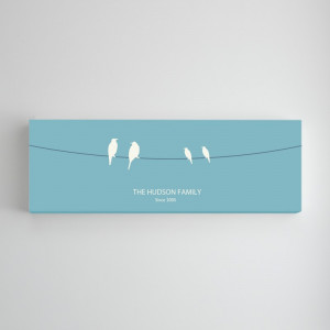 personalized birds on a wire wall art