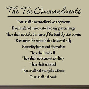 Ten-Commandments-Vinyl-Wall-Art-Decal-Bible-Quote-God-Faith-Christian ...