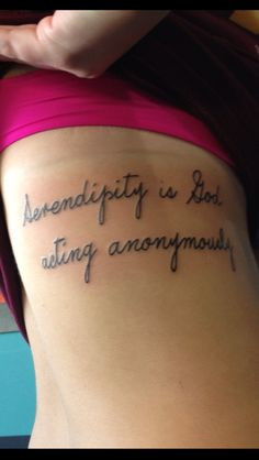 ... serendipity tattoo, favorit word, anonym tattoo, god, quotes, tattoos
