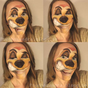 Sandra Holmbom Carnival Makeup Idea #2- Meet Timon 2