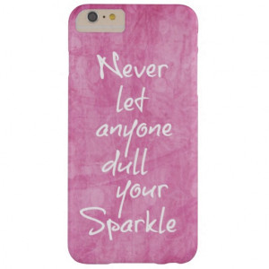 Pink Girly Sparkle Quote Barely There iPhone 6 Plus Case