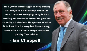 Rohit Sharma is wasting his talent’, says Ian Chappell