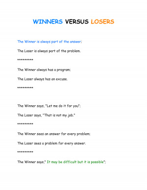 Winners Vs Losers ** by Kabila