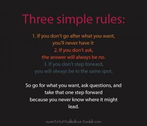 Simple rules of life