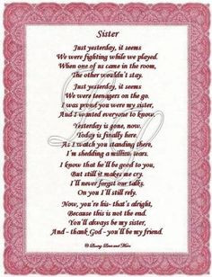 Poems For Sisters For Mothers Day – Family Friend Poems Popular ...