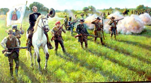 ... charge the mexican troops at the battle of san jacinto april 21 1836