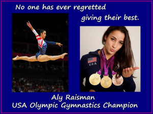 Gymnastics Poster Aly Raisman Olympic Champion Gymnast Photo Quote ...
