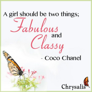 ... two things; fabulous and classy.