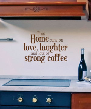 Belvedere Designs Chocolate 'Strong Coffee' Wall Quote