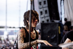 band, music, oliver sykes, screamo, tattoos