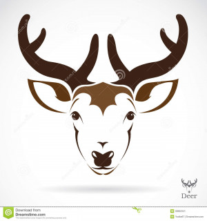 Vector illustration of deer symbol - tattoo.