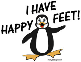 have happy feet cute penguin doing the happy dance see this design ...