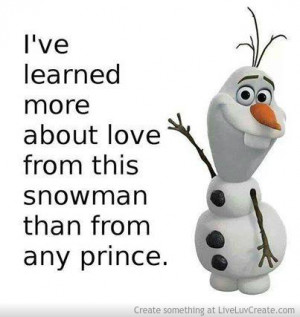 Olaf Snowman Love