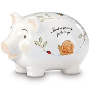 Butterfly Meadow® Baby Piggy Bank by Lenox