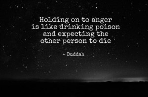 WALLPAPER WITH POSITIVE QUOTE BY LORD BUDDHA: HOLDING ON TO ANGER