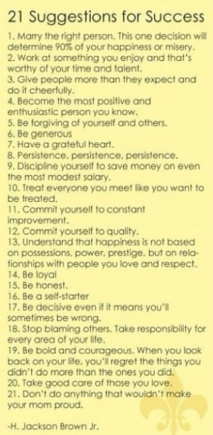 21 Suggestions for success by H. Jackson Brown Jr.