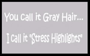 You call it gray hair, i call it stress highlights