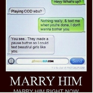 marry him