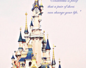 Quote, 8 x 10 Fine Art Photograph, Shoes, Disneyland Paris, Pink Sky ...
