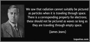 We saw that radiation cannot suitably be pictured as particles when it ...