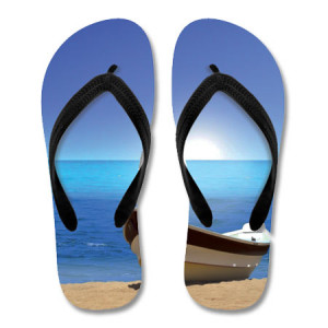 Flip Flops are great for a day at the at the beach: