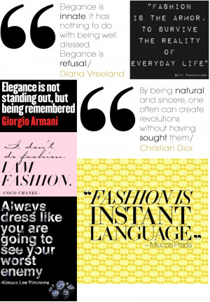 Famous Fashion Quotes By Designers Style file saturday: fashion