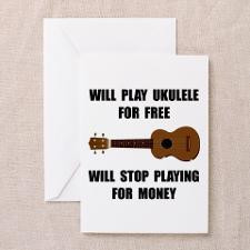 Ukulele Playing Grußkarte