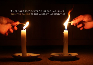 Wallpaper: Quotes-To Be The Candle inspirational wallpaper