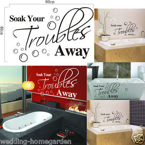 Hot-Soak-Your-Troubles-Away-Bathroom-Wall-Quote-Decals-Decor-Vinyl-Art ...