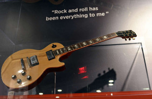 Les Paul guitar with a Bruce Springsteen quote at the National ...