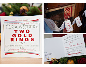 vintage christmas wedding woodland wedding invitation
