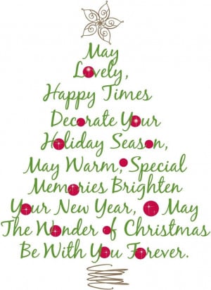 Christmas Tree Quote Giant Wall Decor
