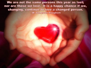 QUOTE & POSTER: We are not the same persons this year as last; nor are ...