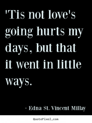Create custom picture quotes about love - 'tis not love's going hurts ...
