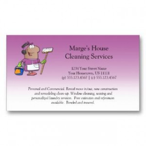 House Cleaning Customer Loyalty Business Card Template