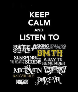 ... Black Veil Brides mayday parade Escape the Fate suicide silence