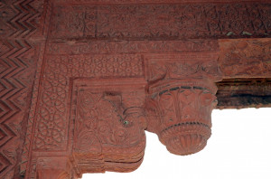 Sikri Panch Mahal Pillar Capital Contains Beautiful Carved Designs