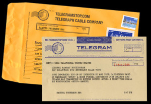 ... telegram? Of course not! People say love letters are old-fashioned