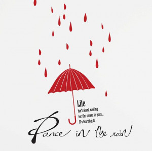 Rain Drops Umbrella Quotes DIY Modern Wall Art by WallSpurArt, $38.99