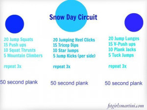 Snow Day Circuit (exercise,workout,fitness,healthy)