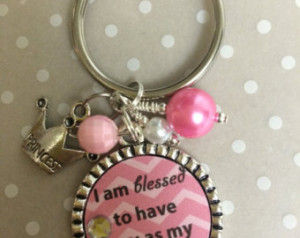 DAUGHTER Gift Pendant Keychain or Necklace Grandma Mom Daughter Sister ...