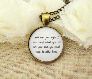 mumford and sons inspired lyrical quote necklace lend me your eyes ...