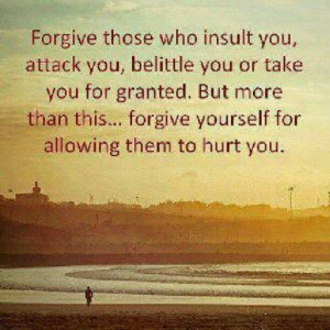 You are forgiven self. Try not to let others bring you down.
