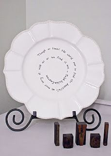 Anthropologie knock off plate- write on a plate with a porcelain pen ...