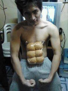This six pack is funny, but my lumpy six pack was created by too much ...