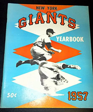1957 New York Giants baseball yearbook Image
